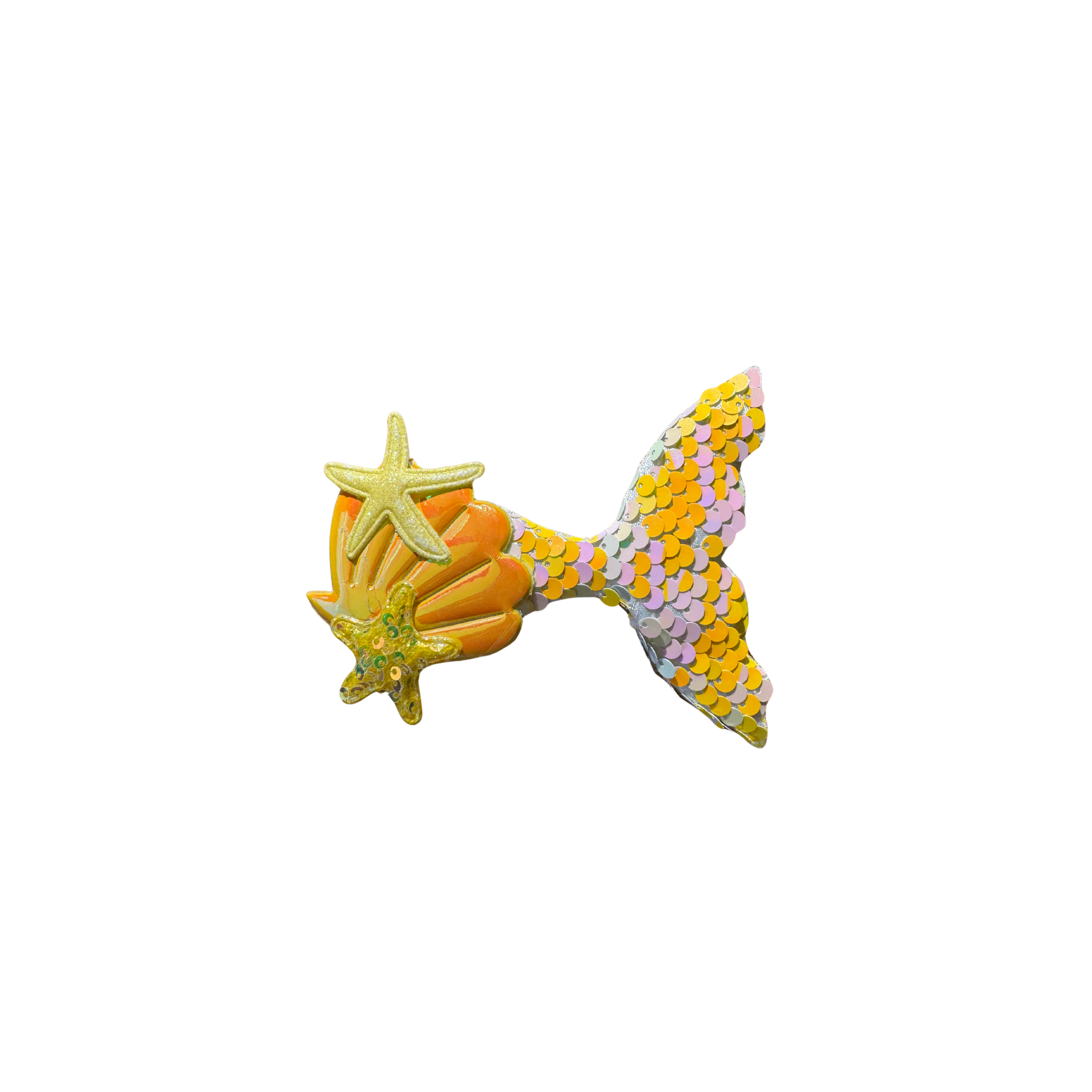 Mermaid Tail Hair Clip - Yellow