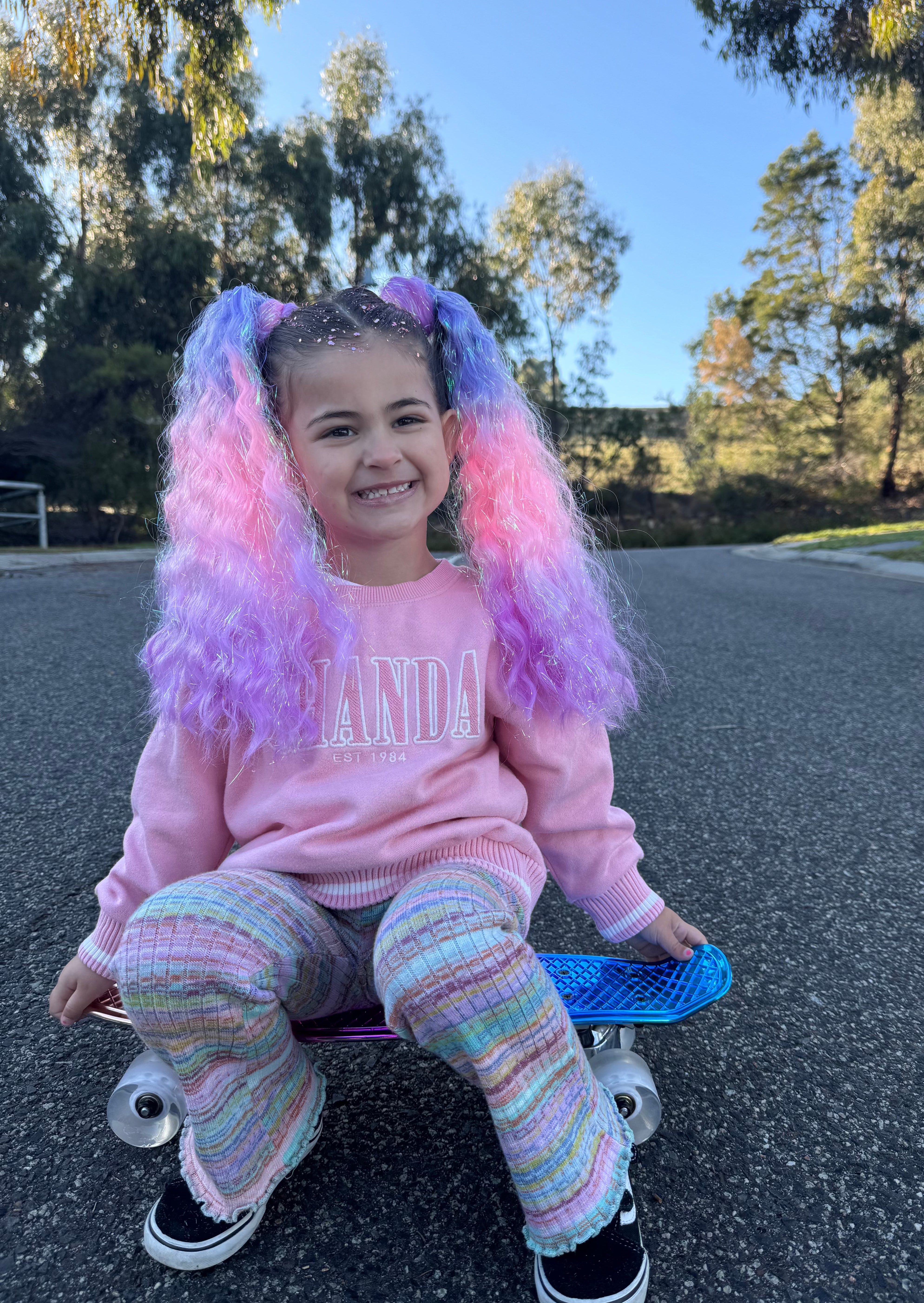 Reusable Mini Wavy Ponytail - Sorbet (40cm)