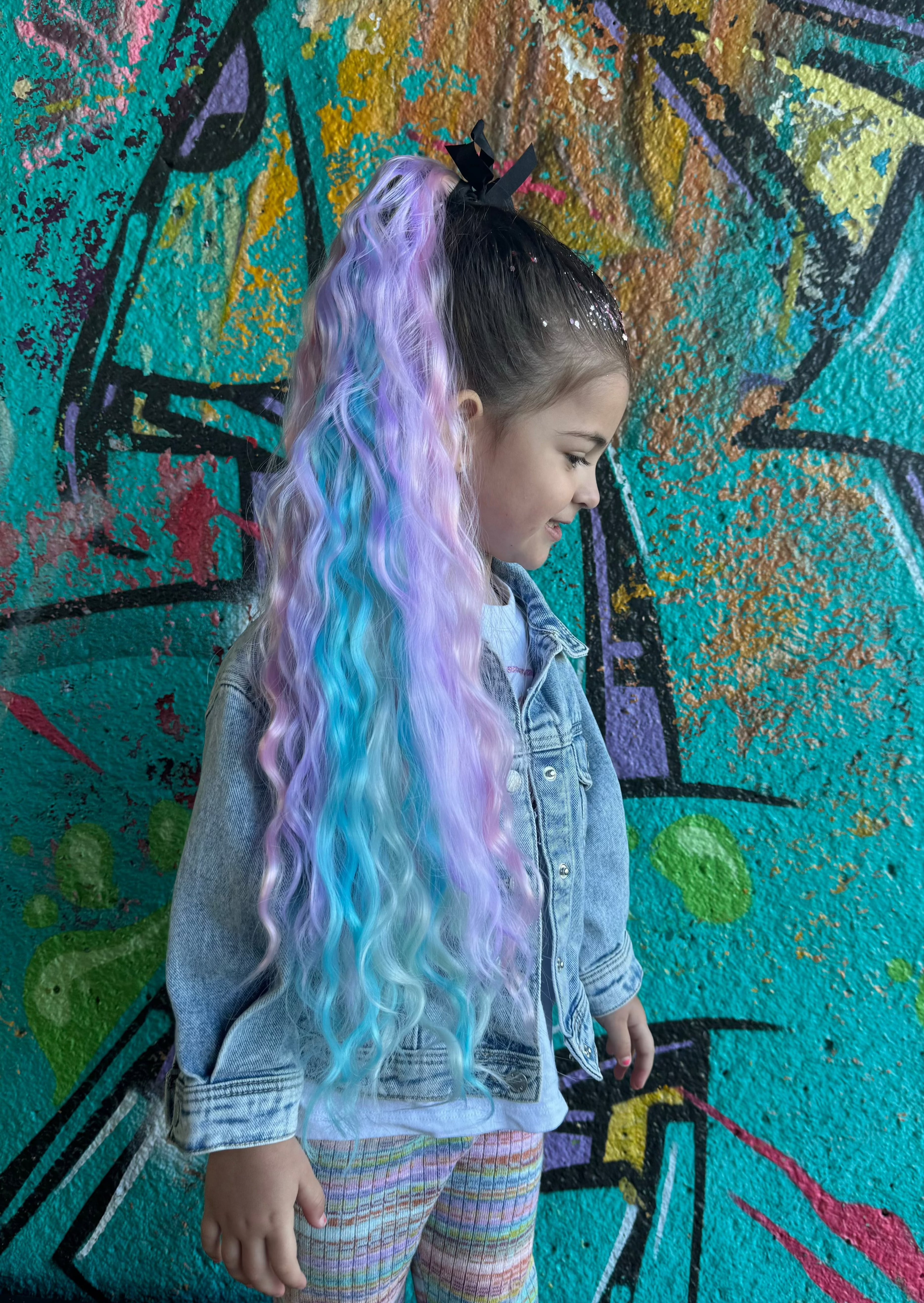 Reusable Wavy Ponytail - Pastel Dreams (55cm)
