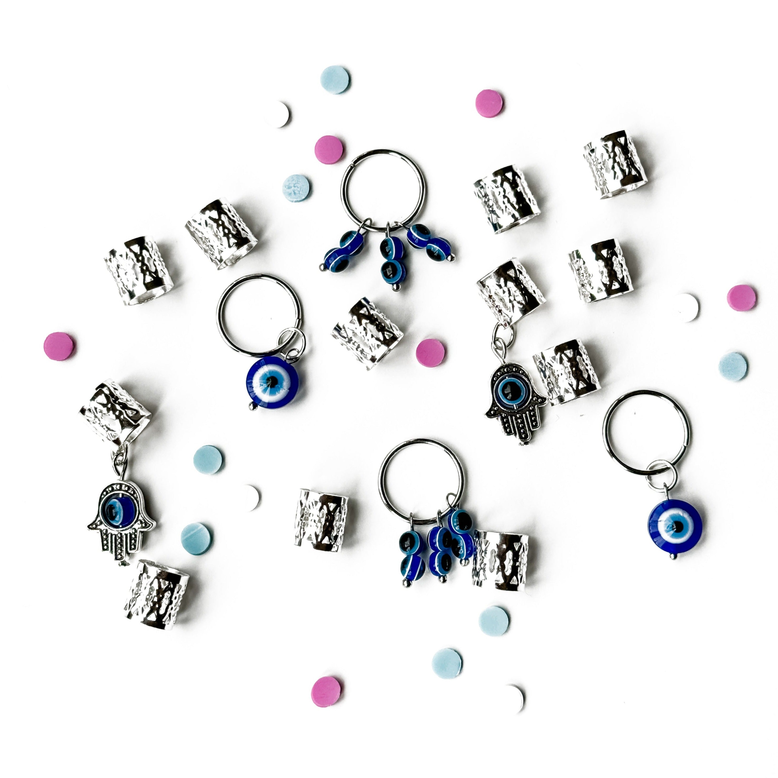 Hair Charms - Evil Eye (14 pcs)
