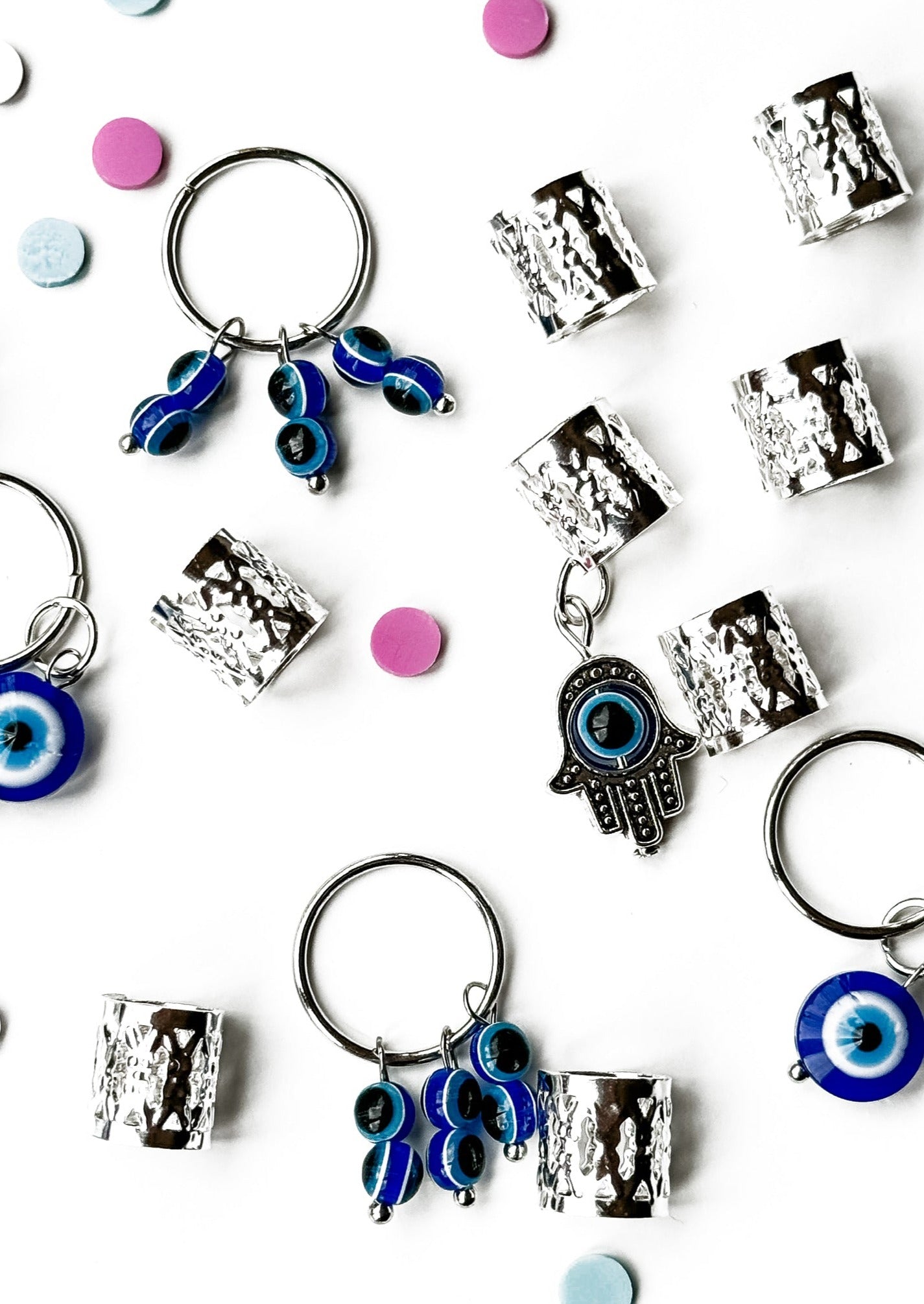 Hair Charms - Evil Eye (14 pcs)