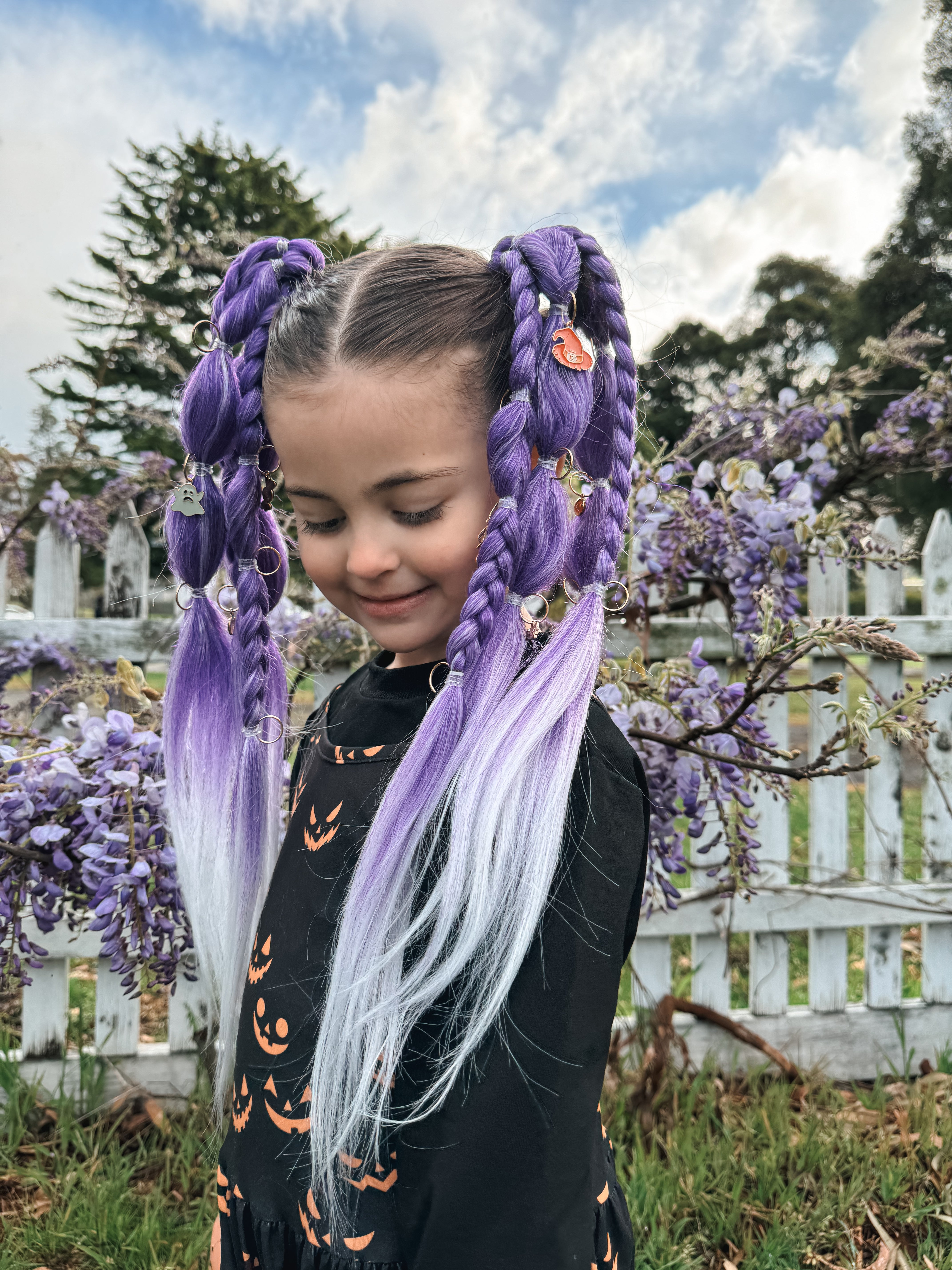 Reusable Bubble Braid Ponytail - Trick-Or-Treat (50CM) SET OF 2