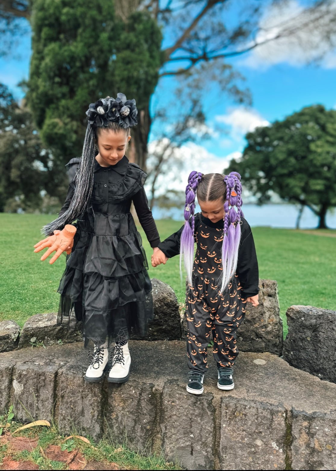 Reusable Bubble Braid Ponytail - Trick-Or-Treat (50CM) SET OF 2