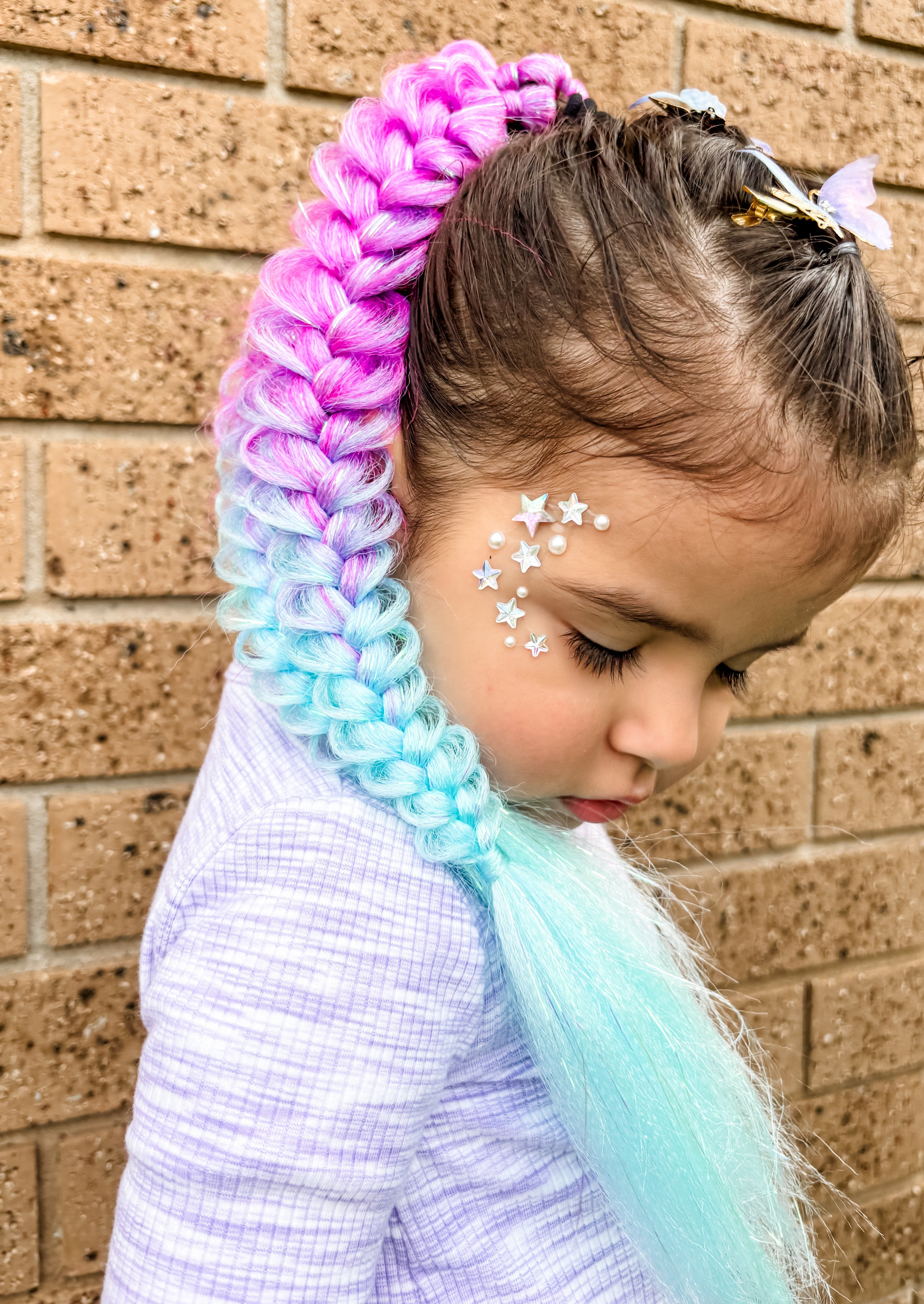 Reusable Braided Ponytail Sirena - Fleur (45cm)