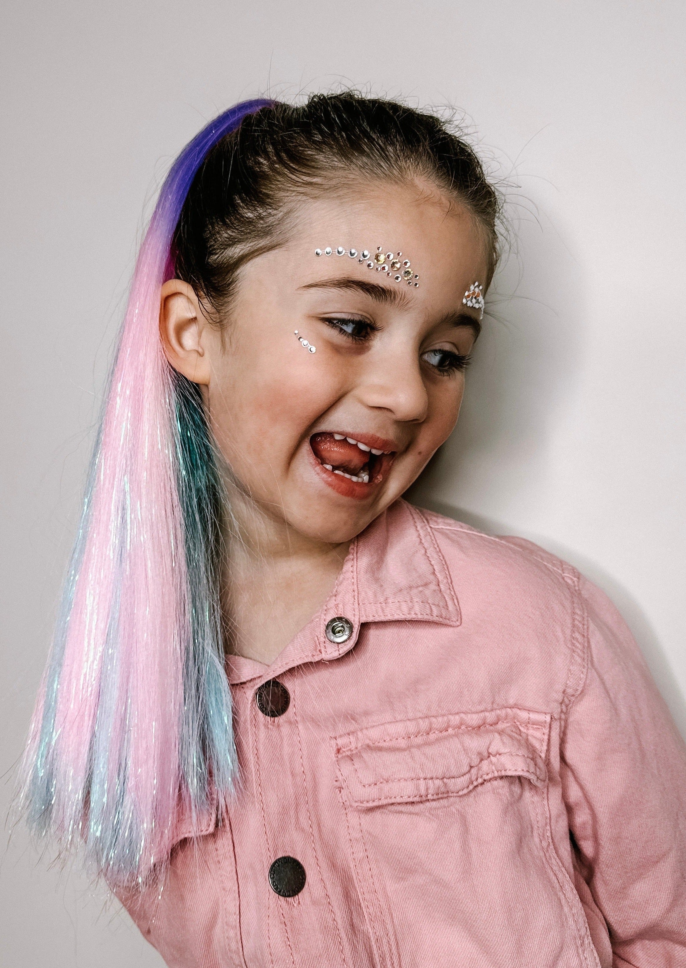 Reusable Mini Straight Ponytail - Bubblegum (40cm)